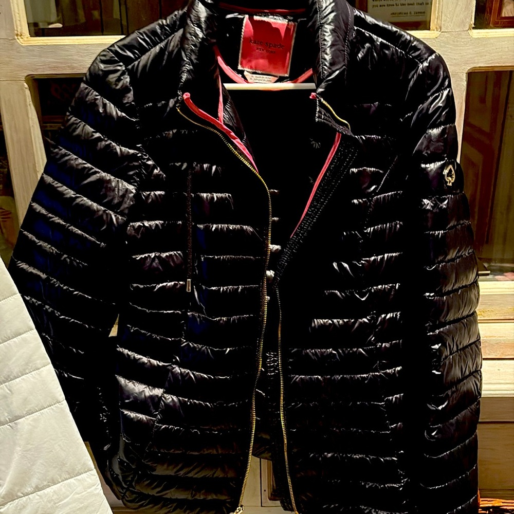 Medium Kate spade jacket with hood tucked in
